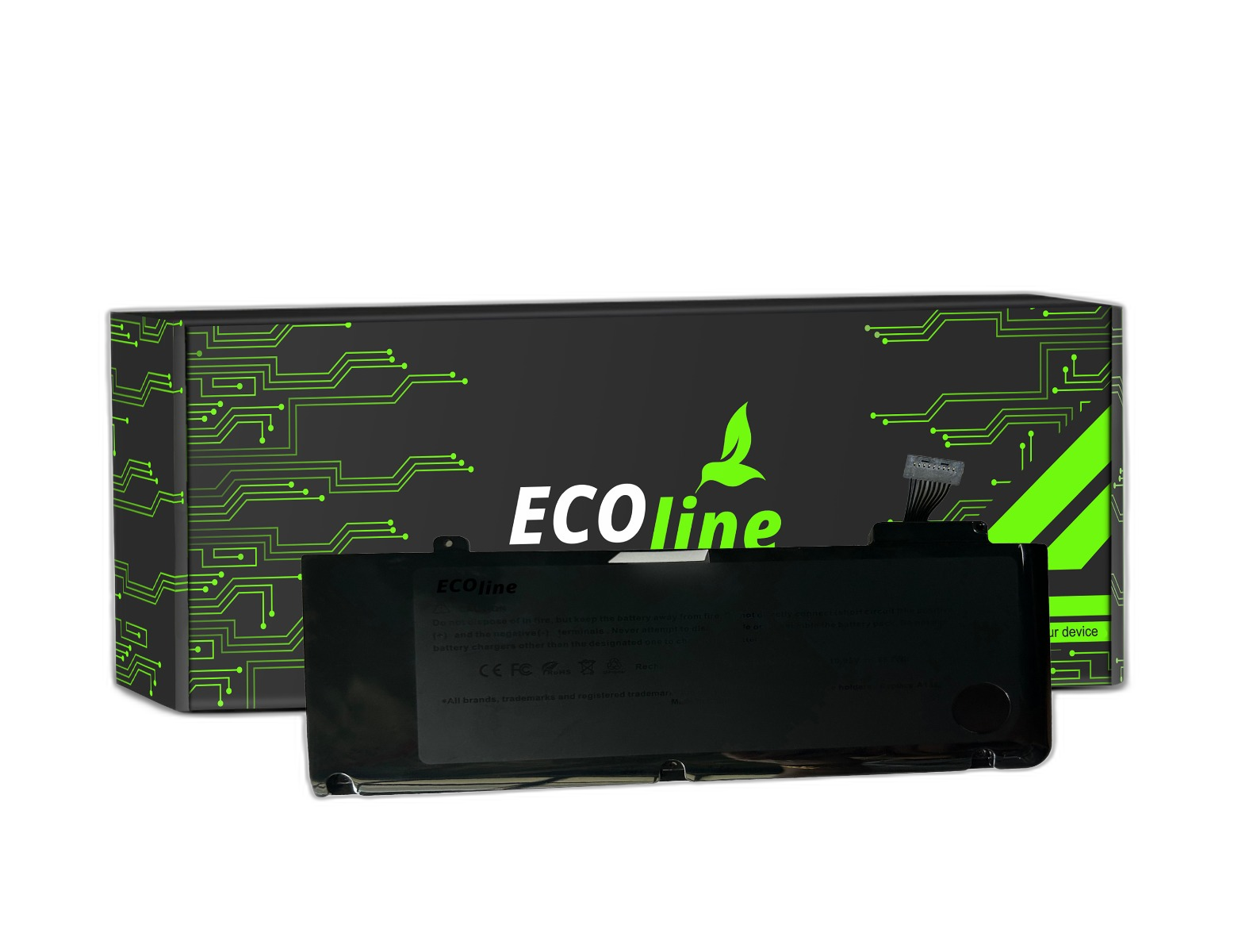 EcoLine - A1322 Batterij Compatibel Met De Apple Macbook Pro 13 A1278 (Mid 2009 Mid 2010 Early 2011 Late 2011 Mid 2012) / 10.95V 5800mAh