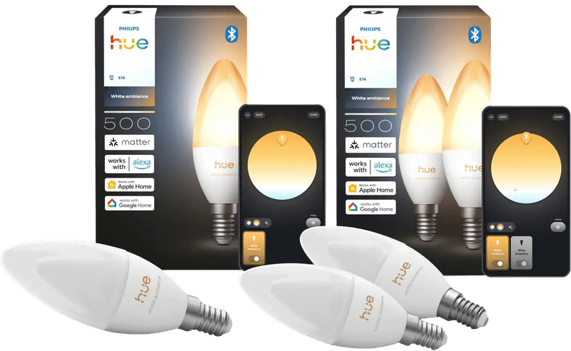 Philips Hue Kaarslamp White Ambiance E14 3-Pack