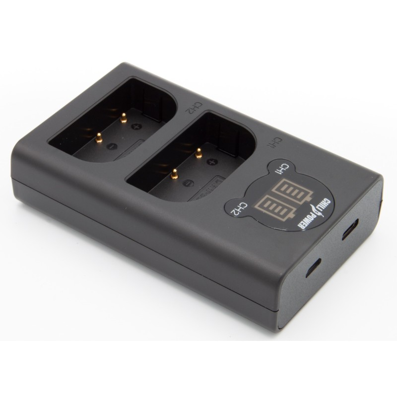 ChiliPower Panasonic DMW-BLF19E dubbellader voor 2 camera accu's (tegelijk)