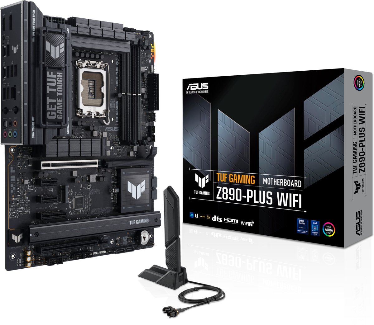 ASUS TUF GAMING Z890.PLUS WIFI - Moederbord - Intel Z890 - ATX - Compatible met Intel Core Ultra Processoren - LGA 1851 Socket