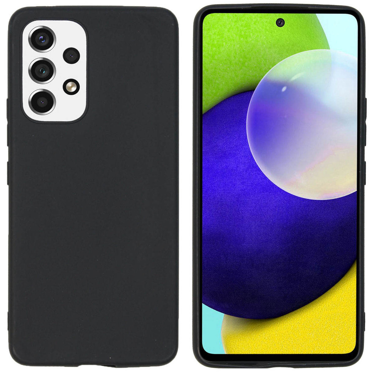 Accezz Color Case voor Samsung Galaxy A53 Telefoonhoesje Zwart