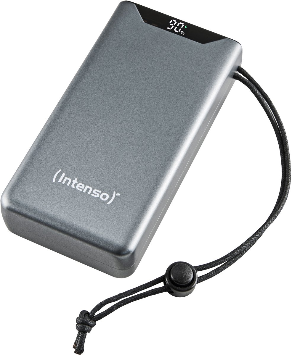 (Intenso) F20000 Powerbank 20.000 mAh Li-Po - display - PD en QC 3.0 - grijs (7332054)