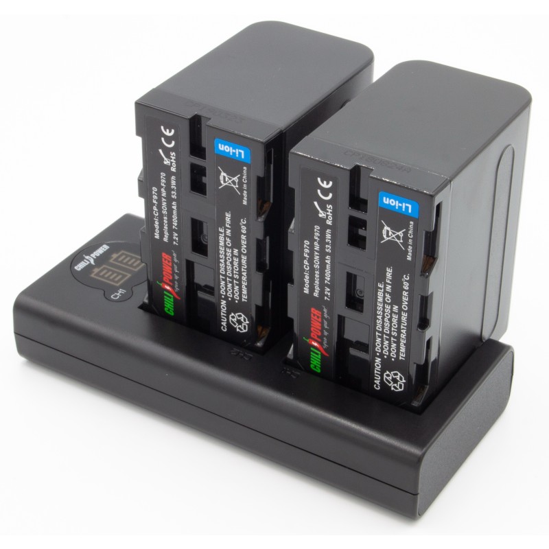 ChiliPower NP-F970 Sony USB Duo Kit - Camera accu set