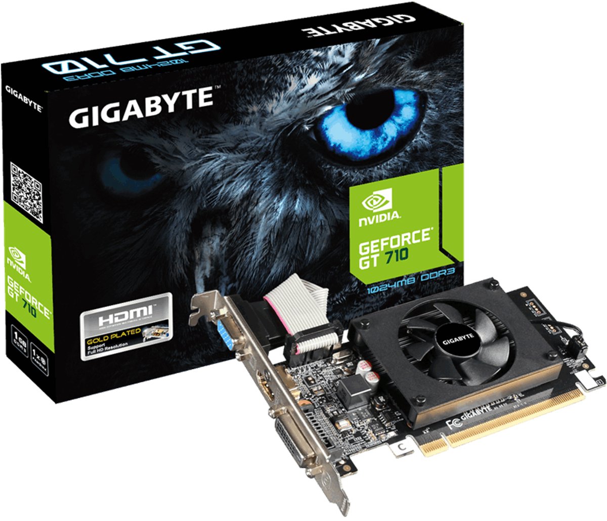 GIGABYTE GeForce GT 710 NVIDIA 1 GB GDDR3