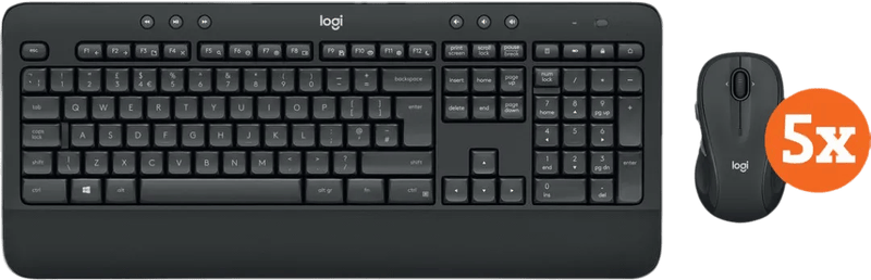 Logitech MK545 Draadloze Toetsenbord en Muis QWERTY 5-Pack