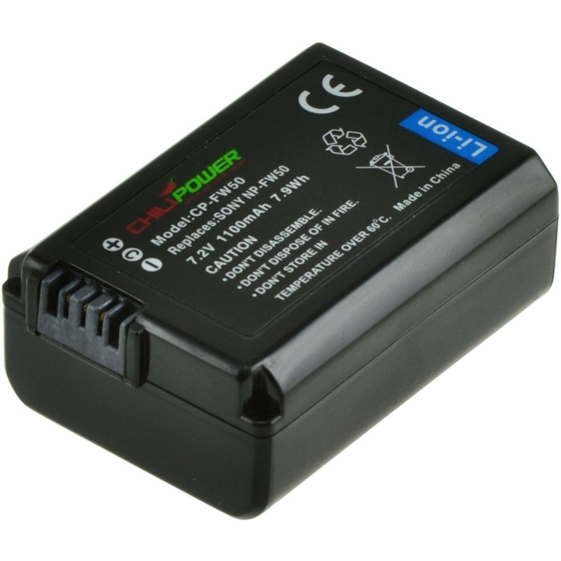 ChiliPower NP-FW50 accu voor Sony - 1100mAh