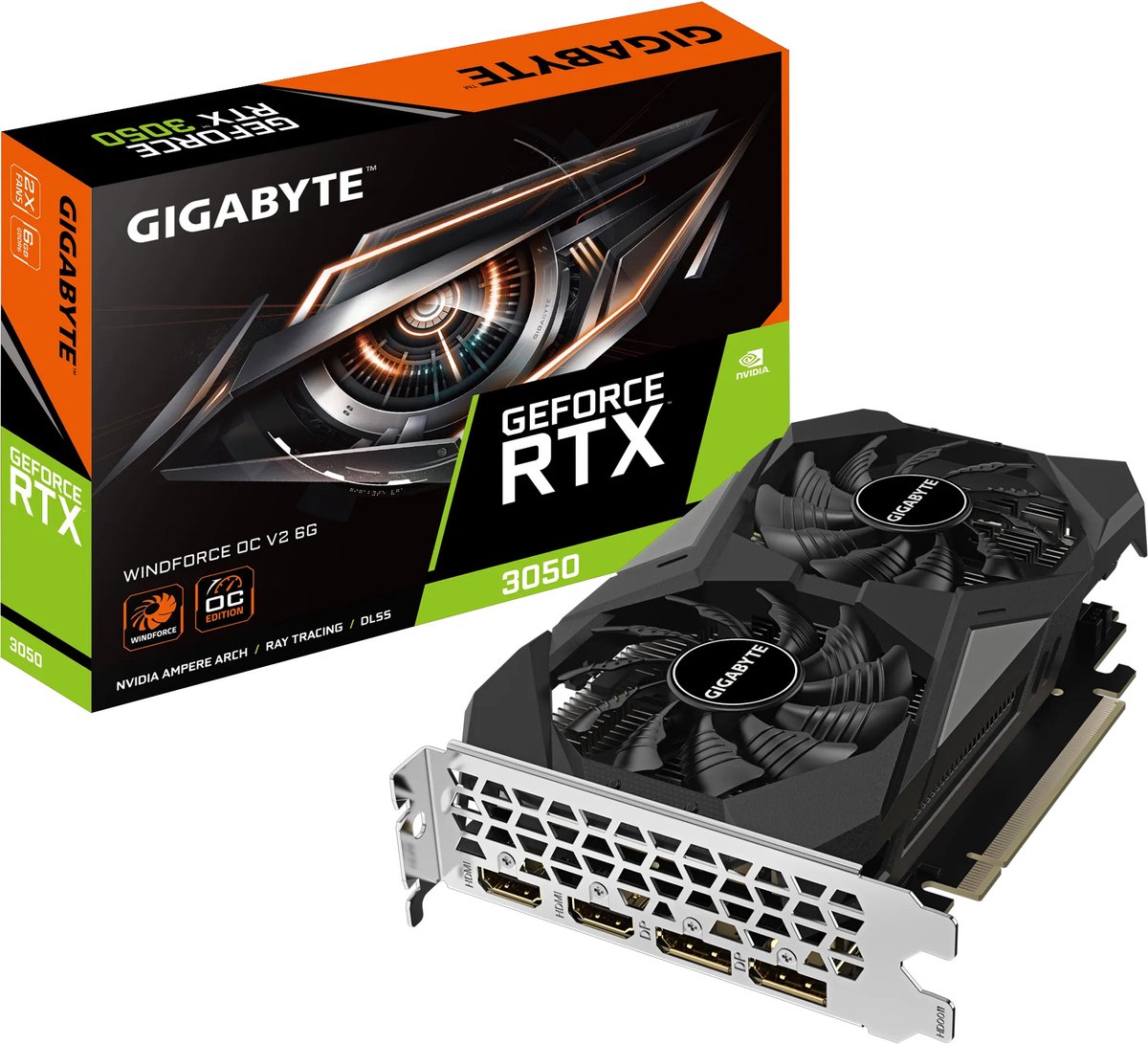 Gigabyte RTX 3050 - Grafische Kaart - WINDFORCE OC - 6GB - GDDR6