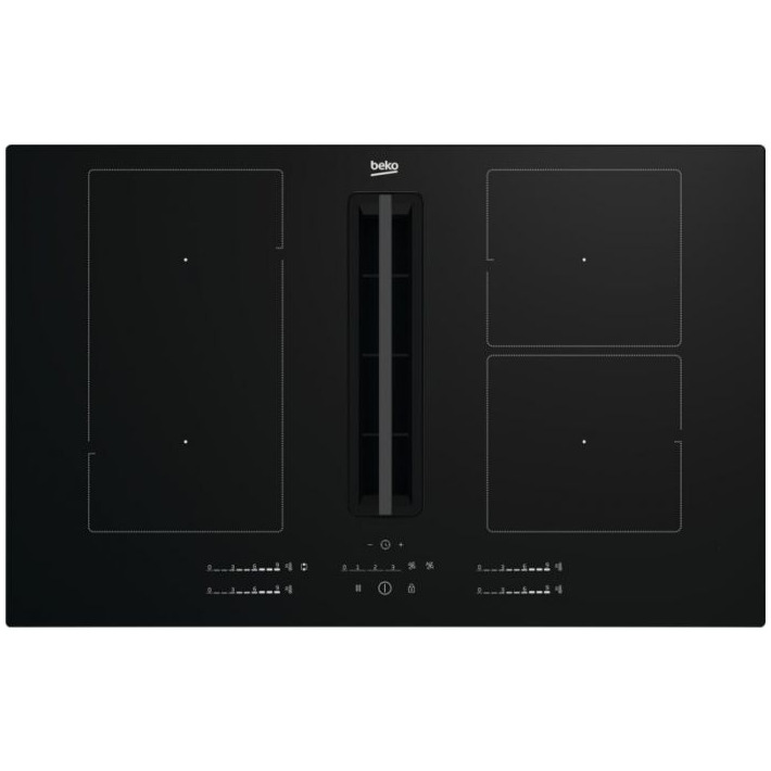 Beko HIXI84700UF Inductie kookplaat met afzuiging Zwart