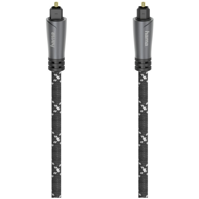 Hama OPTISCHE AUDIOKABEL, ODT-STEKKER (TOSLINK), METAAL, 3,0 M Optische kabel Zwart