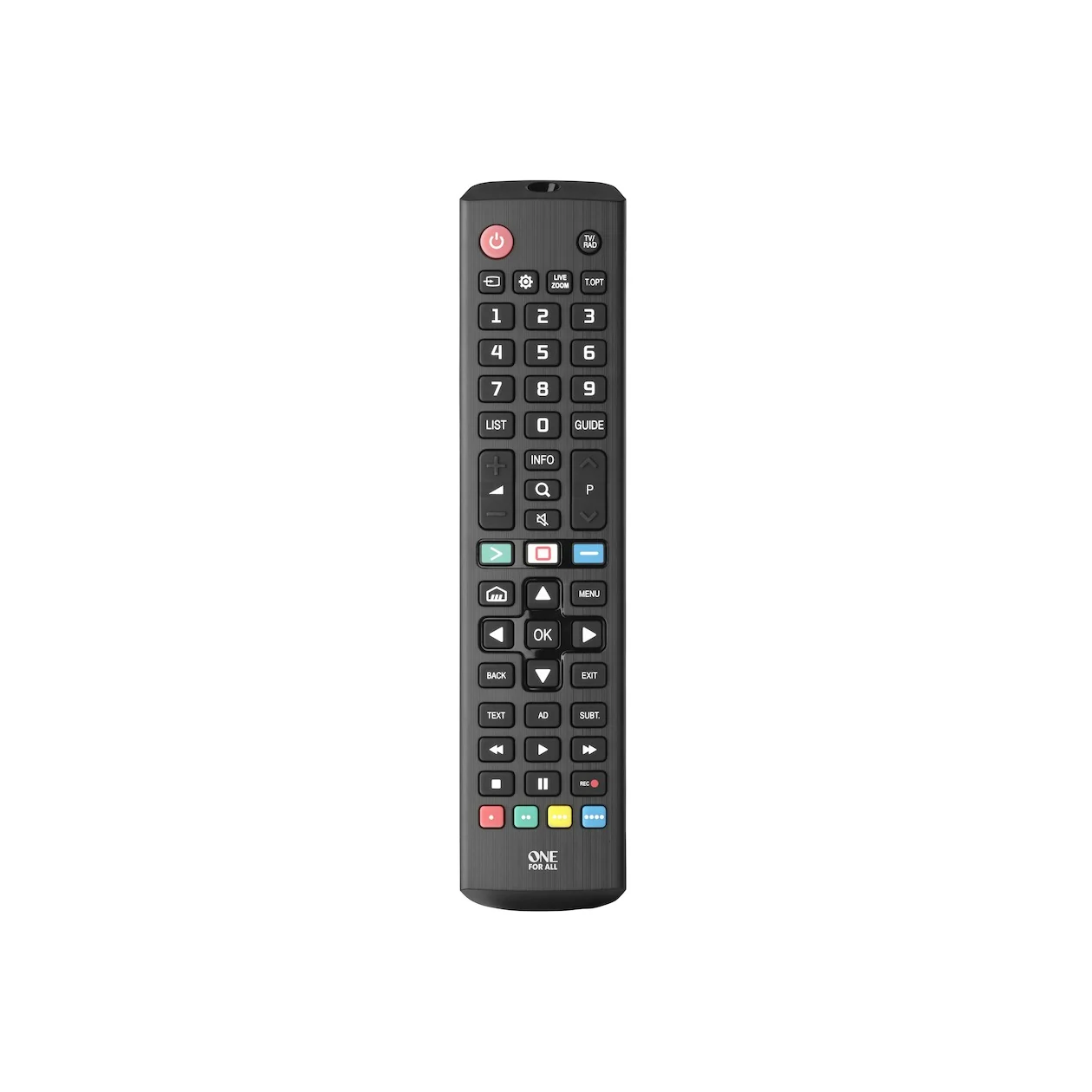 OneForAll URC4911 voor LG Afstandsbediening Zwart