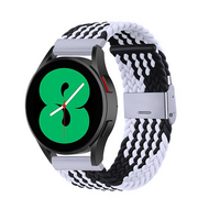 Braided nylon bandje - Zwart / wit - Garmin Vivoactive 6 / Vivoactive 5 / Vivoactive 3
