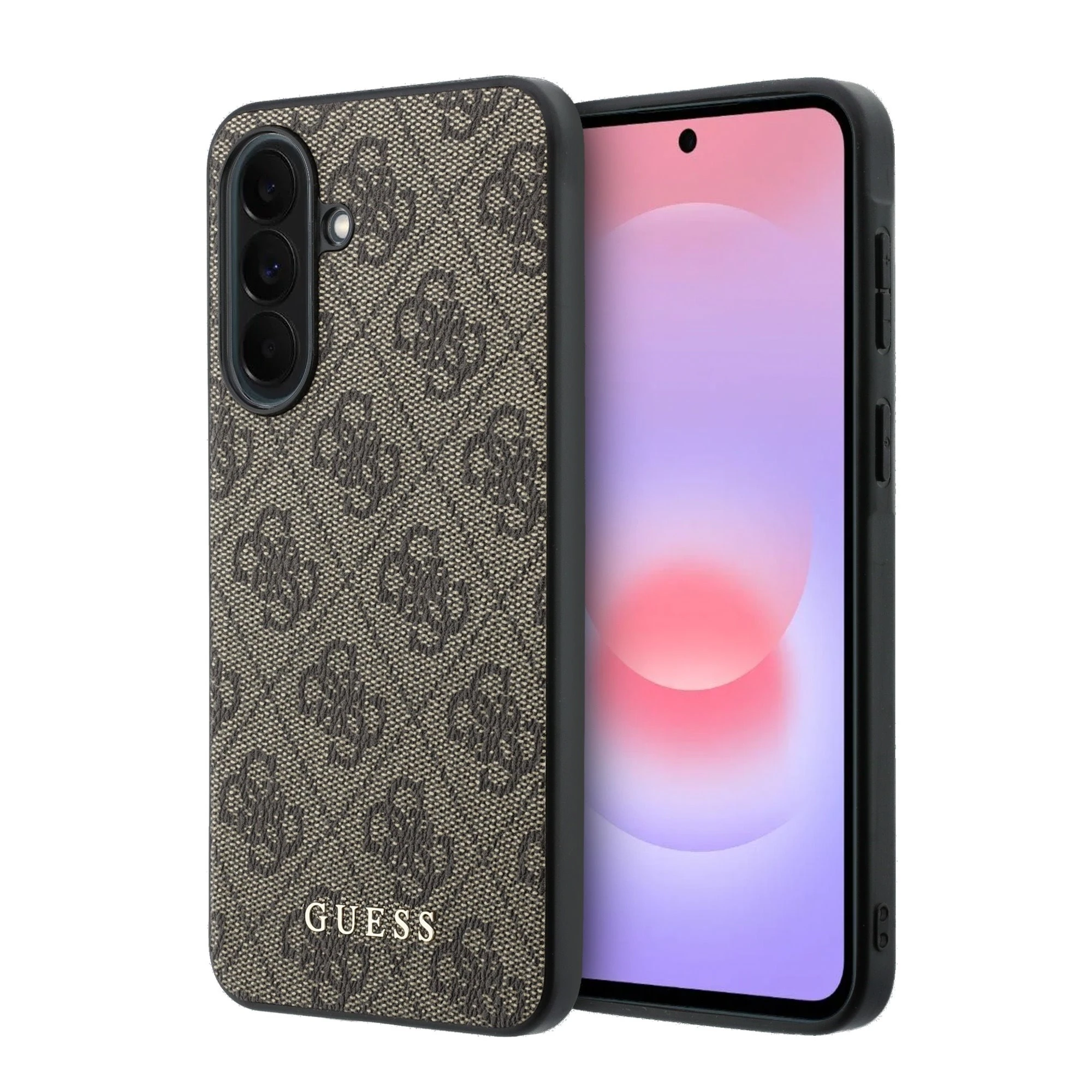 Guess PU 4G Classic Logo Backcover Hoesje Samsung Galaxy A37 - Bruin
