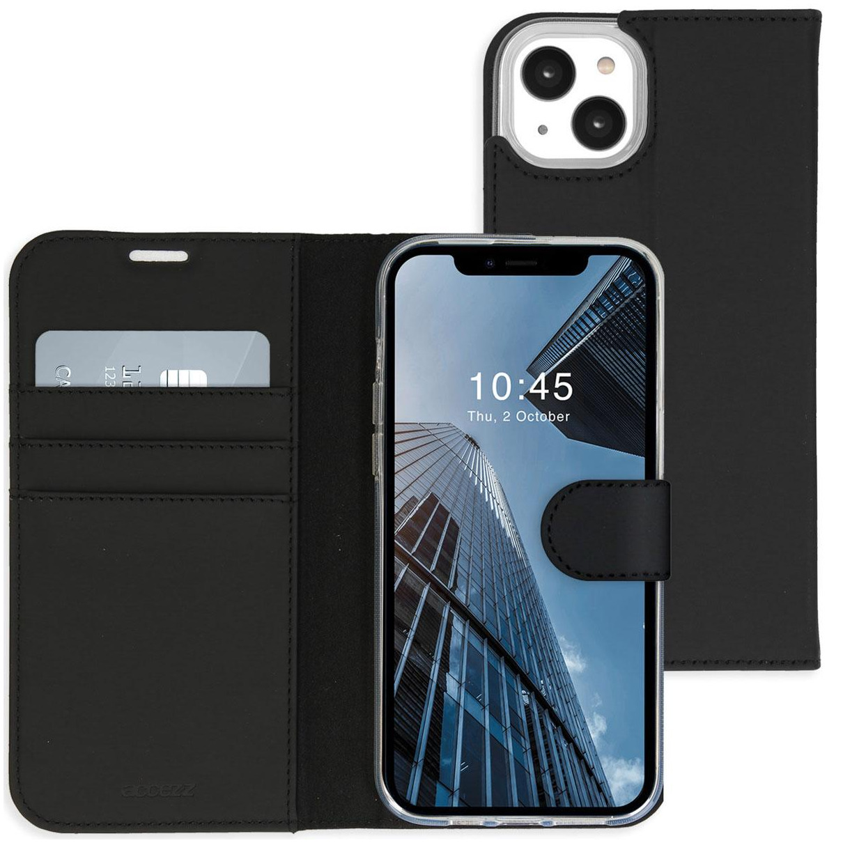 Accezz Wallet Case voor Apple iPhone 14 Telefoonhoesje Zwart