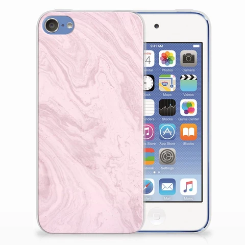Apple iPod Touch 5 | 6 | Flexibel TPU | Siliconen hoesje | Marble Pink - Origineel Cadeau Vriendin