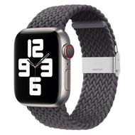 Braided nylon bandje - Grijs - Geschikt voor Apple Watch 44mm / 45mm / 46mm / 49mm
