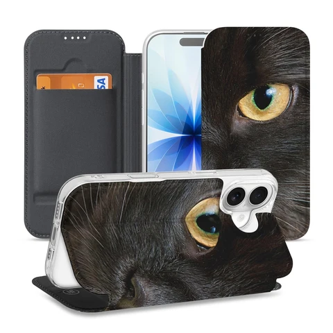 Apple iPhone 17 Book | Wallet Case | Zwarte Kat