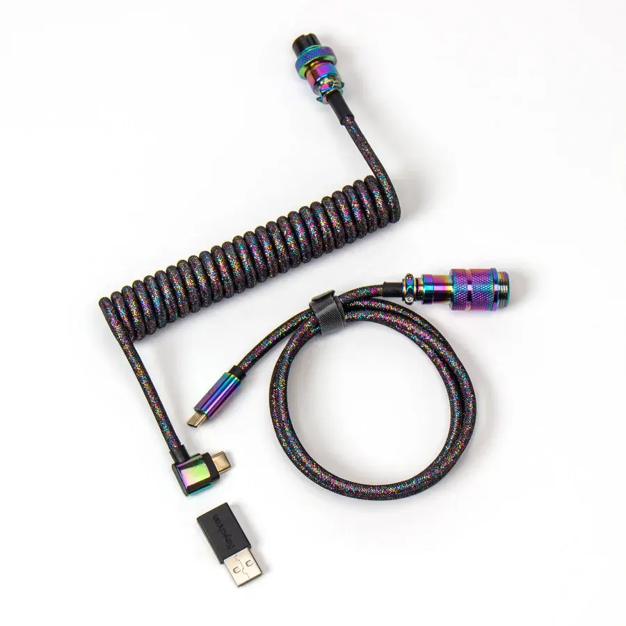 Keychron Coiled Aviator kabel regenboog