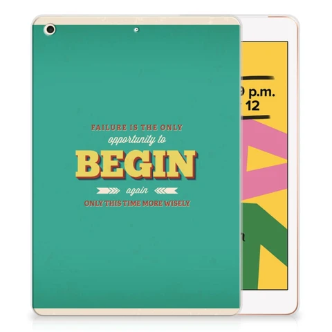 Apple iPad 10.2 | iPad 10.2 (2020) | 10.2 (2021) Back cover met naam Quote Begin