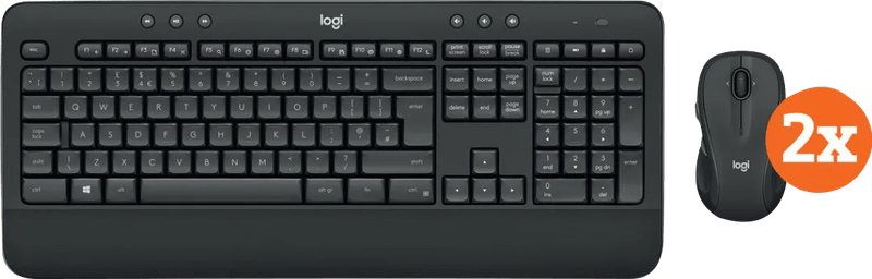 Logitech MK545 Draadloze Toetsenbord en Muis QWERTY 2-Pack