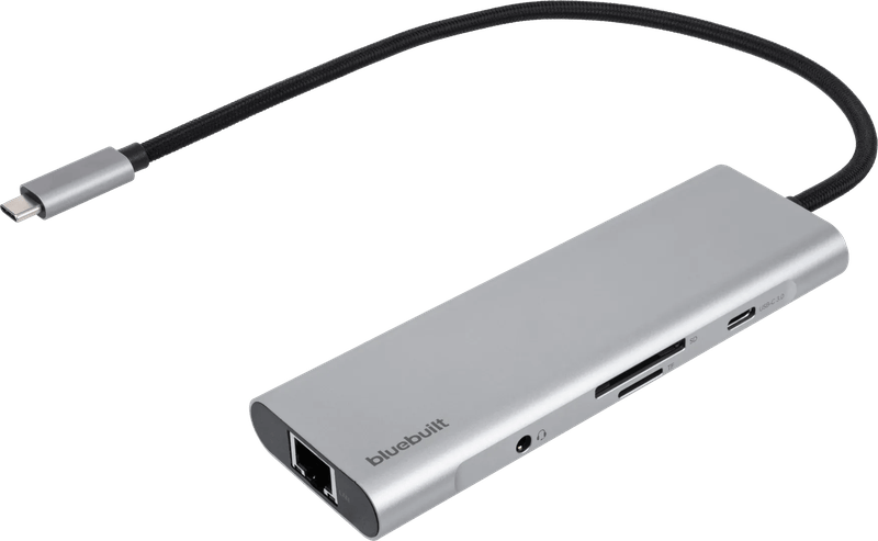 BlueBuilt 8-in-1 Docking Station met Usb C Zilver