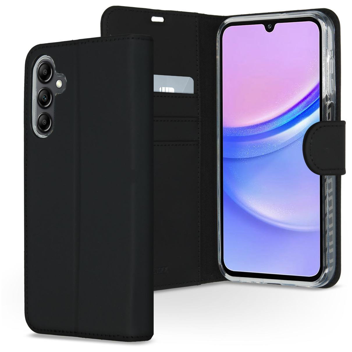 Accezz Wallet Softcase Bookcase Samsung Galaxy A15 (5G/4G) Telefoonhoesje Zwart