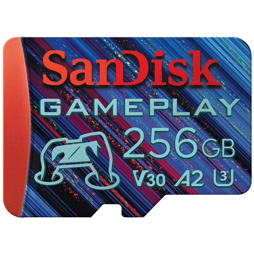 SanDisk microSDXC Gameplay 256GB (190MB/s 130MB/s W UHS-I V30 U3 C10) Micro SD-kaart