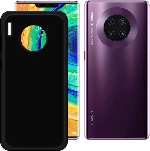 Huawei Mate 30 Pro Hoesjes - Siliconen Backcover - Beschermend - Schokbestendig - Zwart