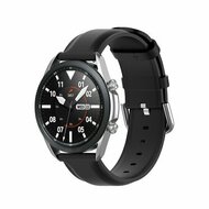 Classic leren bandje - Zwart - Xiaomi Mi Watch / Xiaomi Watch 2 / Xiaomi Watch S1 / S2 / S3 / S4 (47mm)