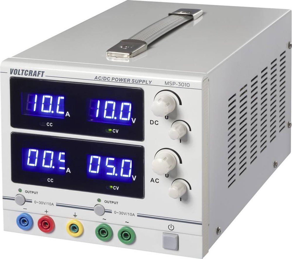 VOLTCRAFT MSP-3010 Labvoeding, regelbaar 0 - 30 0 - 10 A 600 W Bus 4 mm Aantal uitgangen: 2 x