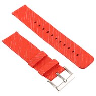 Canvas nylon bandje Fitbit Versa 1 / 2 & Lite - Oranje / Zilver