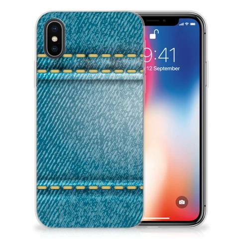 Apple iPhone X | Xs | Sillicone Back Cover | Jeans