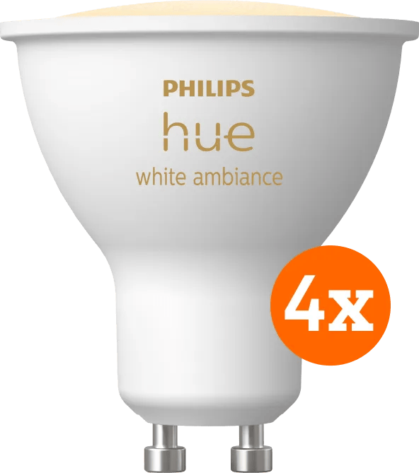 Philips Hue White Ambiance GU10 4-pack