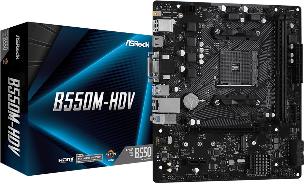 ASRock B550M-HDV - Moederbord - Micro-ATX - AMD B550 - Socket AM4