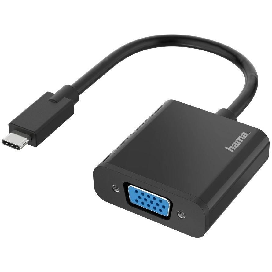 Hama Video-adapter, USB-C-stekker - VGA-aansluiting, Full-HD 1080p TV accessoire Zwart