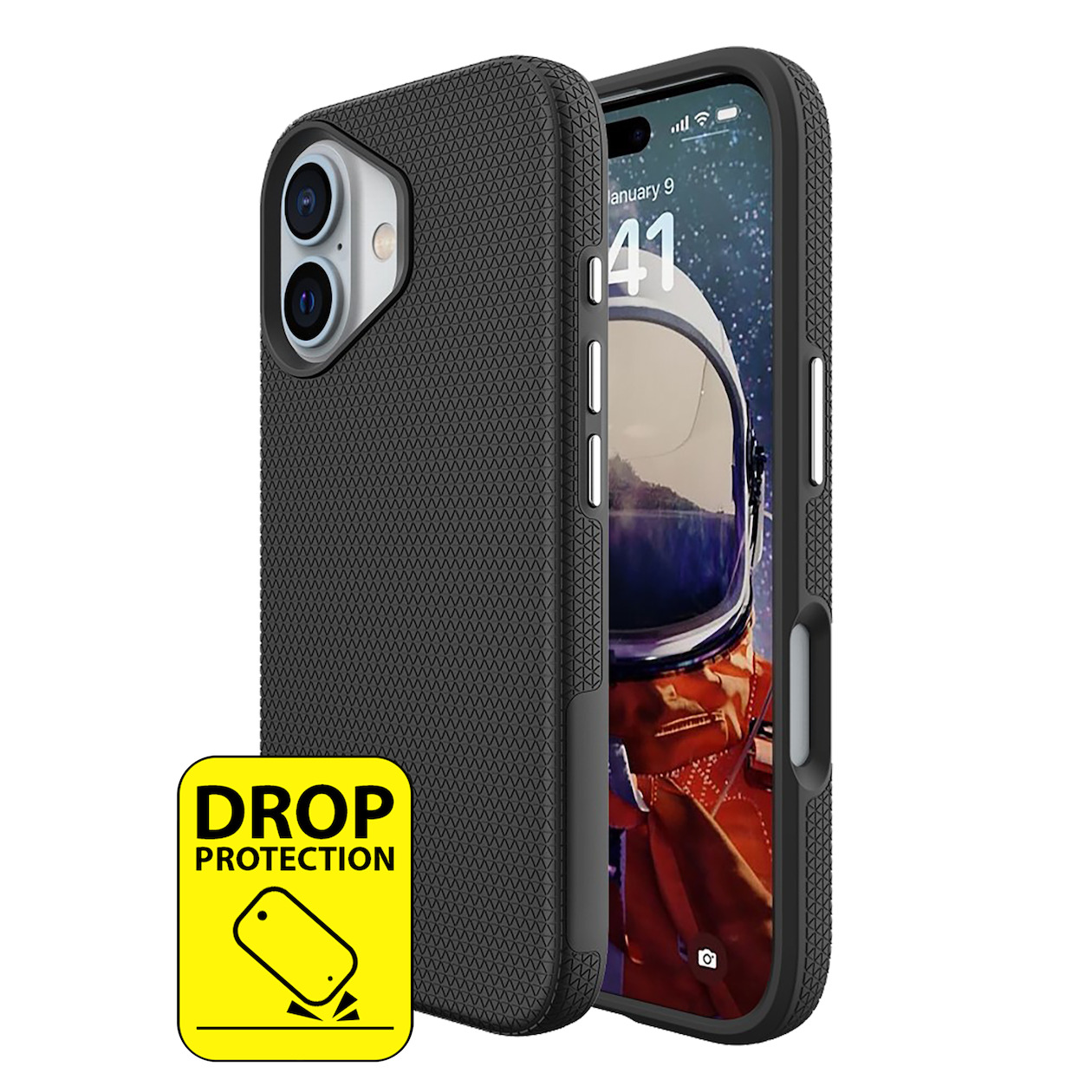 Just in Case Armor Case voor Apple iPhone 16 Telefoonhoesje Zwart