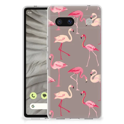 Google Pixel 7A | Flexibel TPU Hoesje | Flamingo