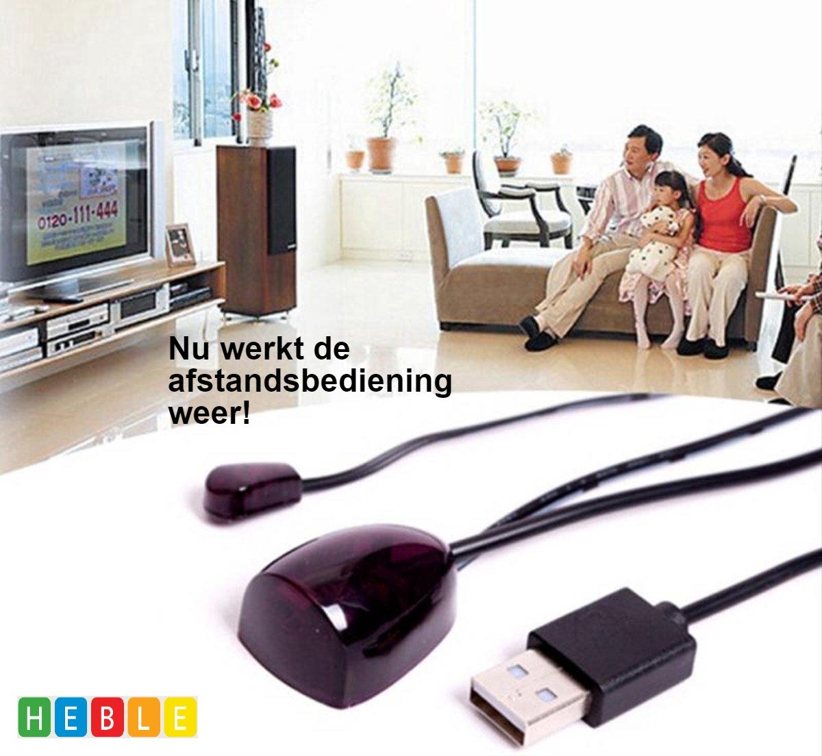 *** Infrarood Verlenger: IR Afstandsbediening-Receiver Ontvanger & Transmitter - van Heble® ***