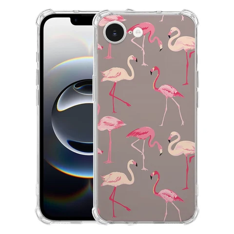 Apple iPhone 16e | iPhone 17e Hoesje - Flamingo Flexibel TPU Antishock