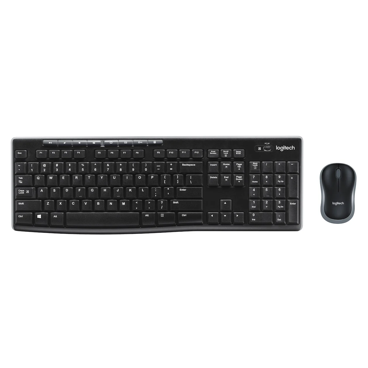 Logitech MK270 Draadloos Toetsenbord en Muis QWERTY Toetsenbord Zwart