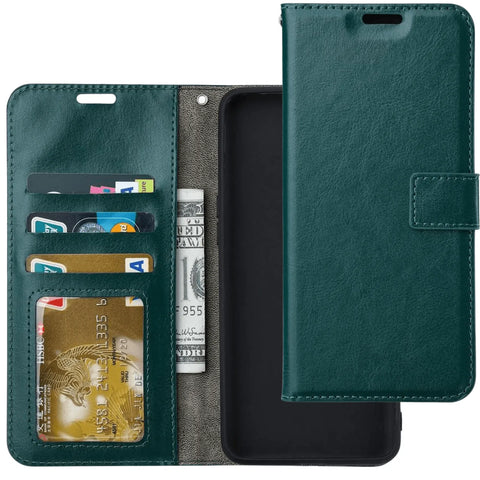 Google Pixel 6 Pro Hoesjes - Bookcase Portemonnee Hoes - Pasjeshouder - Magneetsluiting - Groen