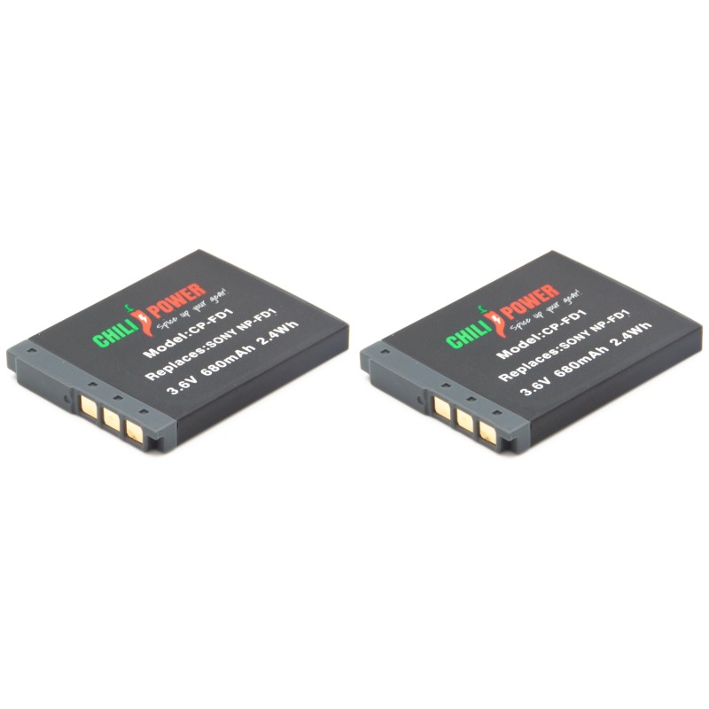ChiliPower Sony NP-FD1 / NP-BD1 accu - 680mAh - 2-Pack