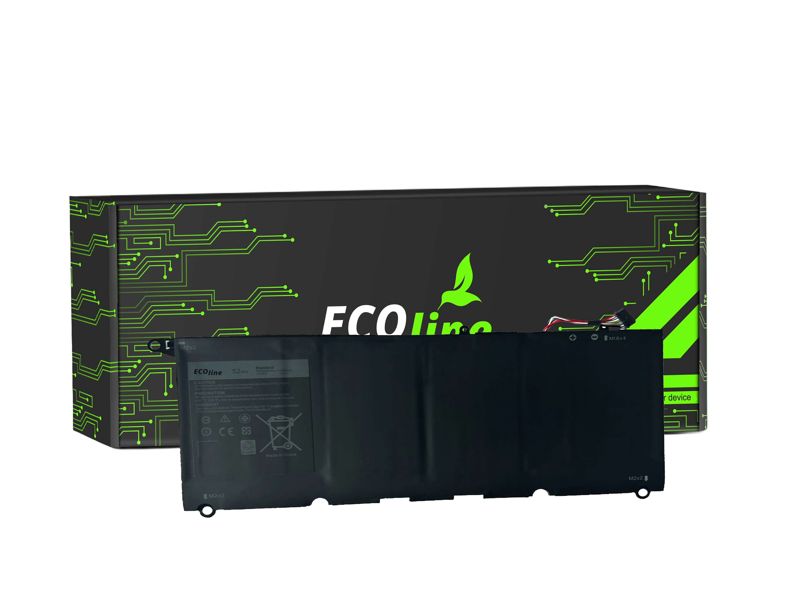 EcoLine - 90V7W JD25G Batterij Compatibel Met De Dell XPS 13 9343 9350 / 7.4V 5600mAh