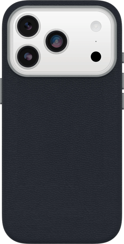 OtterBox Symmetry iPhone 17 Pro Back Cover met MagSafe Magneet Leer Blauw
