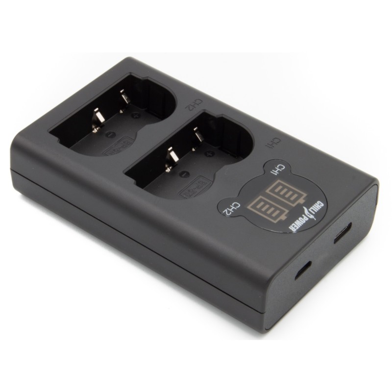 ChiliPower Canon BP-511 / BP-511A dubbellader voor 2 camera accu's (tegelijk)