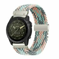 Braided nylon band met parachute sluiting - Multicolor Pastel - Garmin Fenix 9 / 9 pro - 43mm