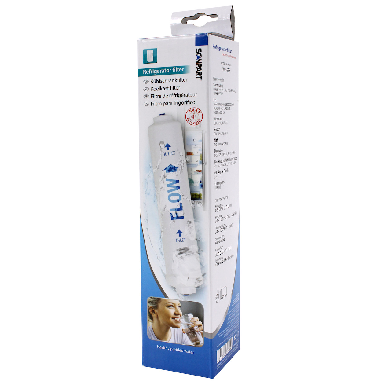 Scanpart koelkast waterfilter extern HAFEX DA29-10105 voor o.a. LG Samsung Koelkast accessoire