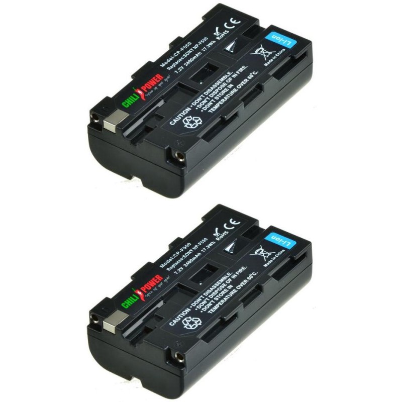 ChiliPower NP-F530 / NP-F550 accu voor Sony - 2400mAh - 2-Pack