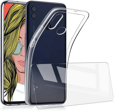 Huawei P Smart Z Hoesjes - Transparante Siliconen Backcover - Inclusief 2x Screenprotector - Anti-kras