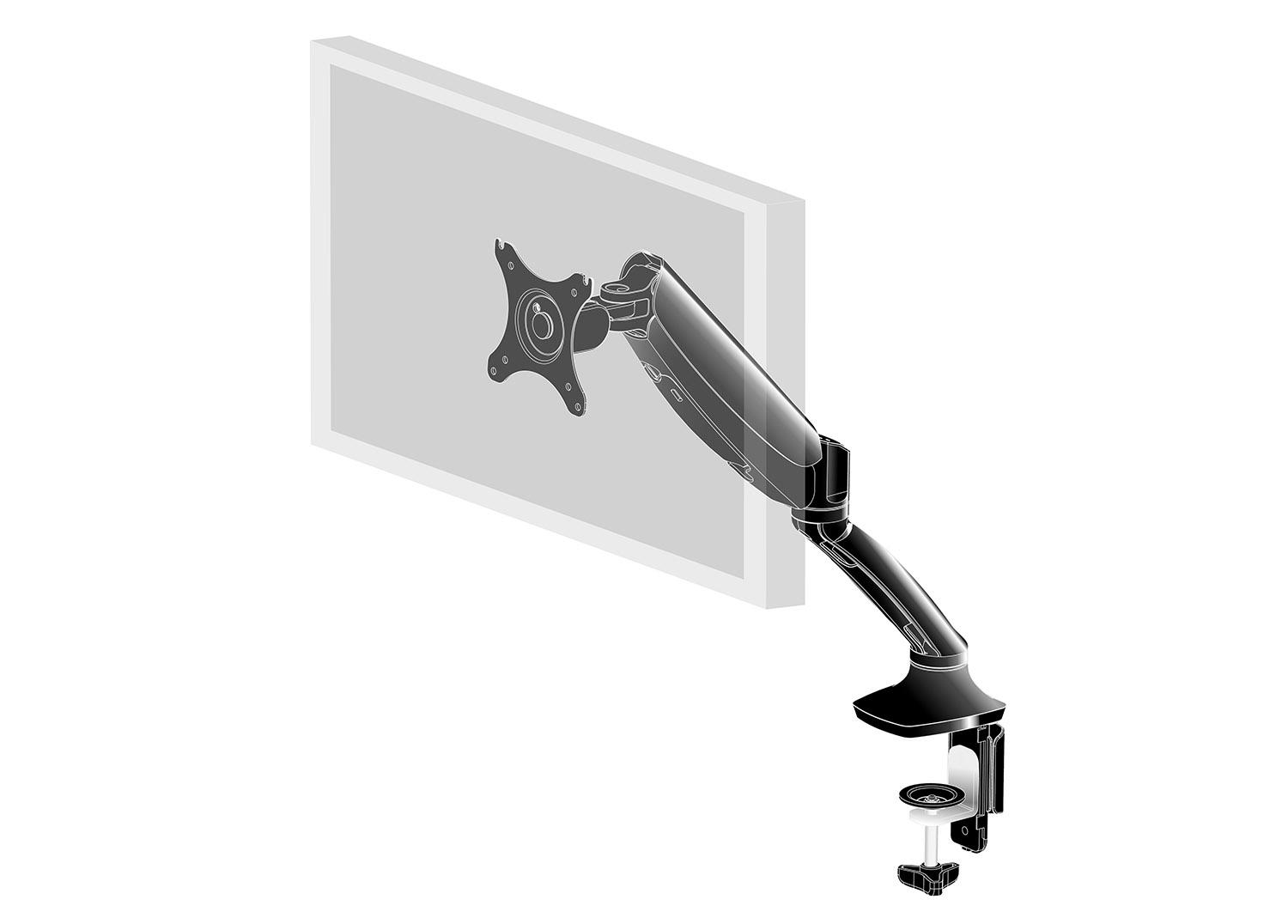 Iiyama DS3001C-B1 monitor arm zwart