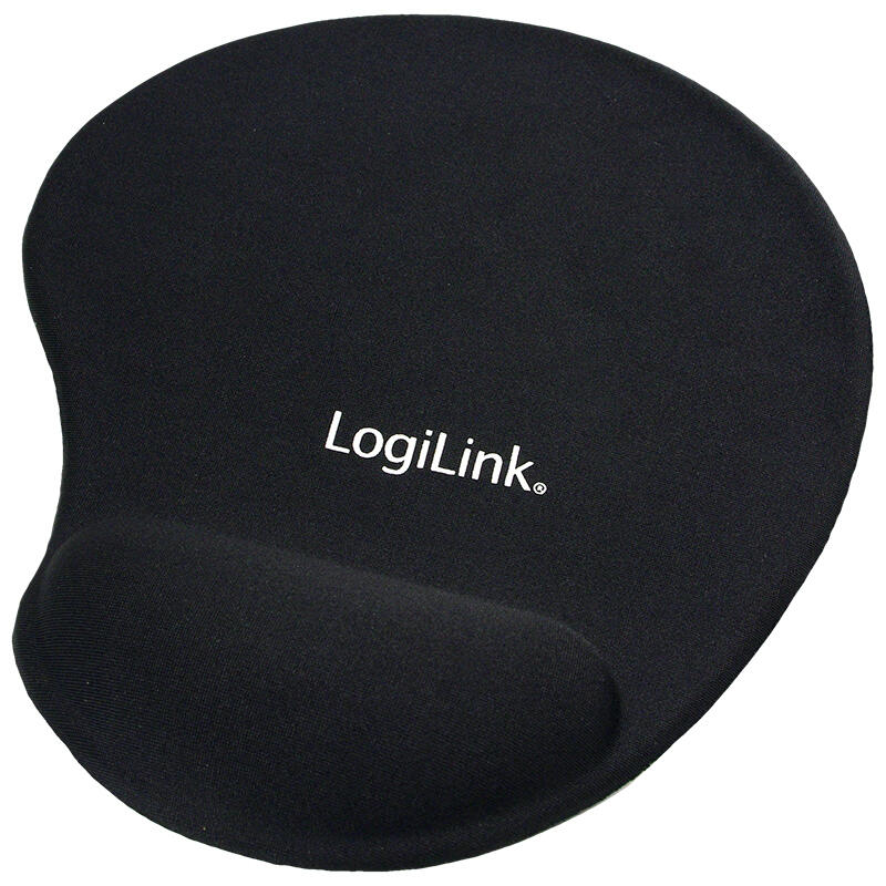 LogiLink muismat met polssteun zwart
